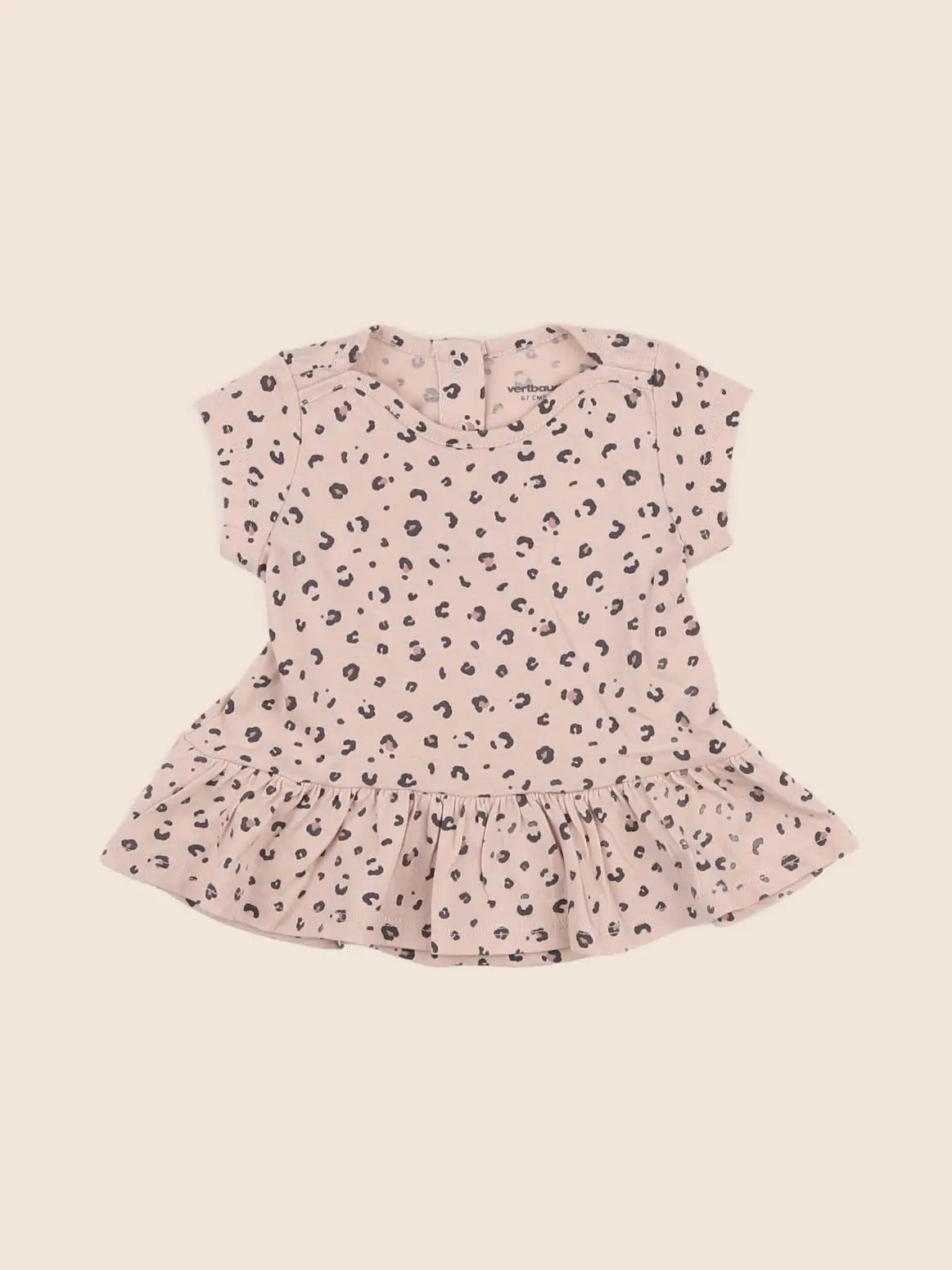 Vertbaudet - robe rose, noir - 6 mois