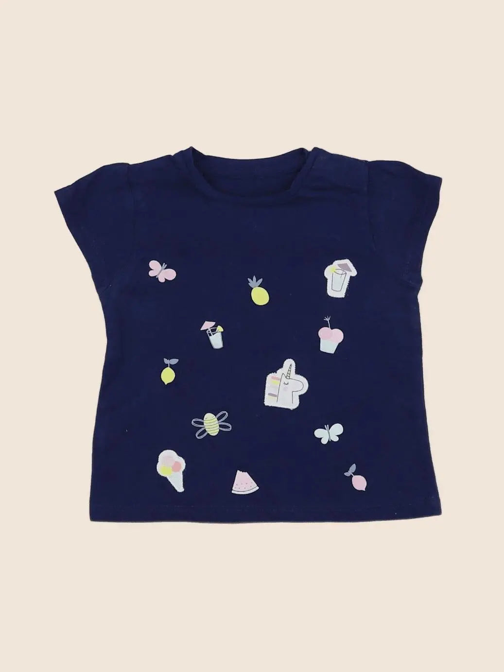 Vertbaudet - tee-shirt bleu - 6 mois