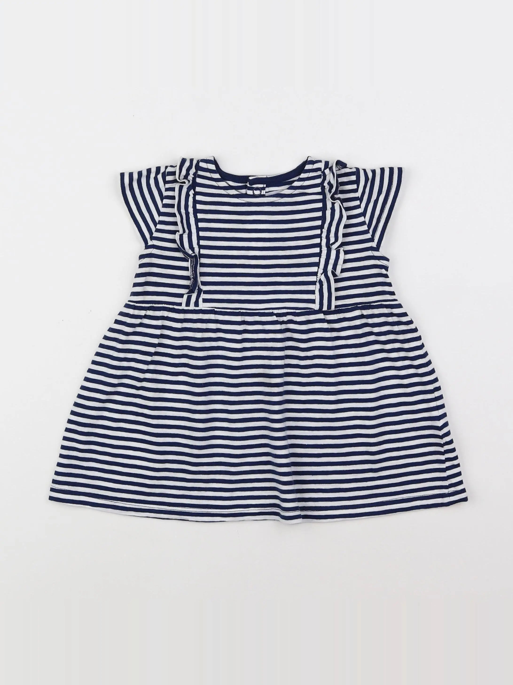 Petit Bateau - robe bleu - 12 mois