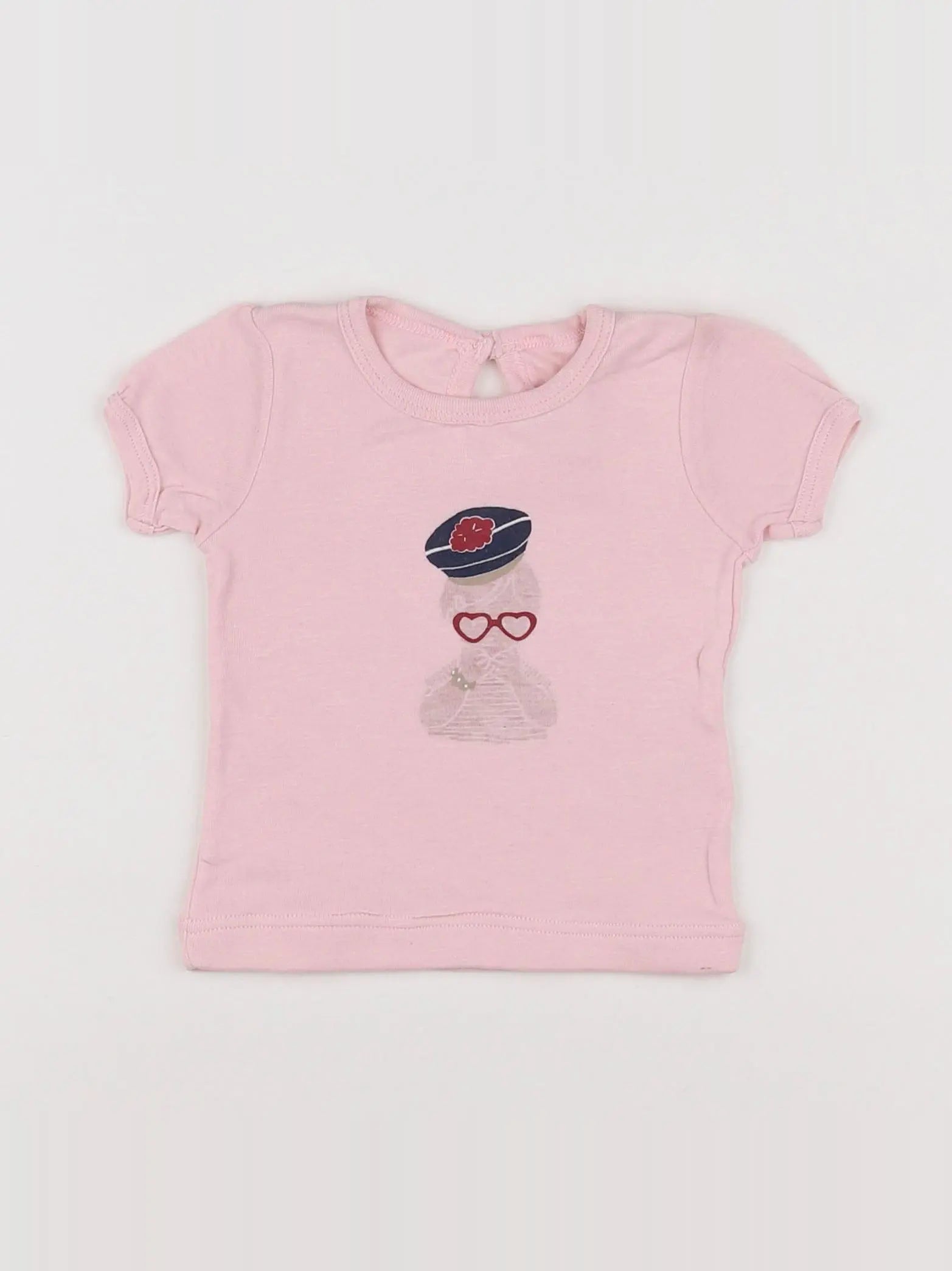 Petit Bateau - tee-shirt rose - 6 mois