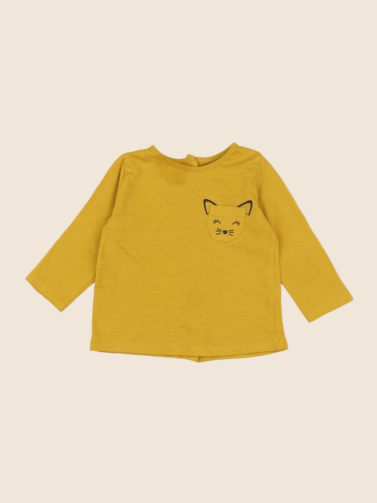 Vertbaudet - tee-shirt jaune - 6 mois