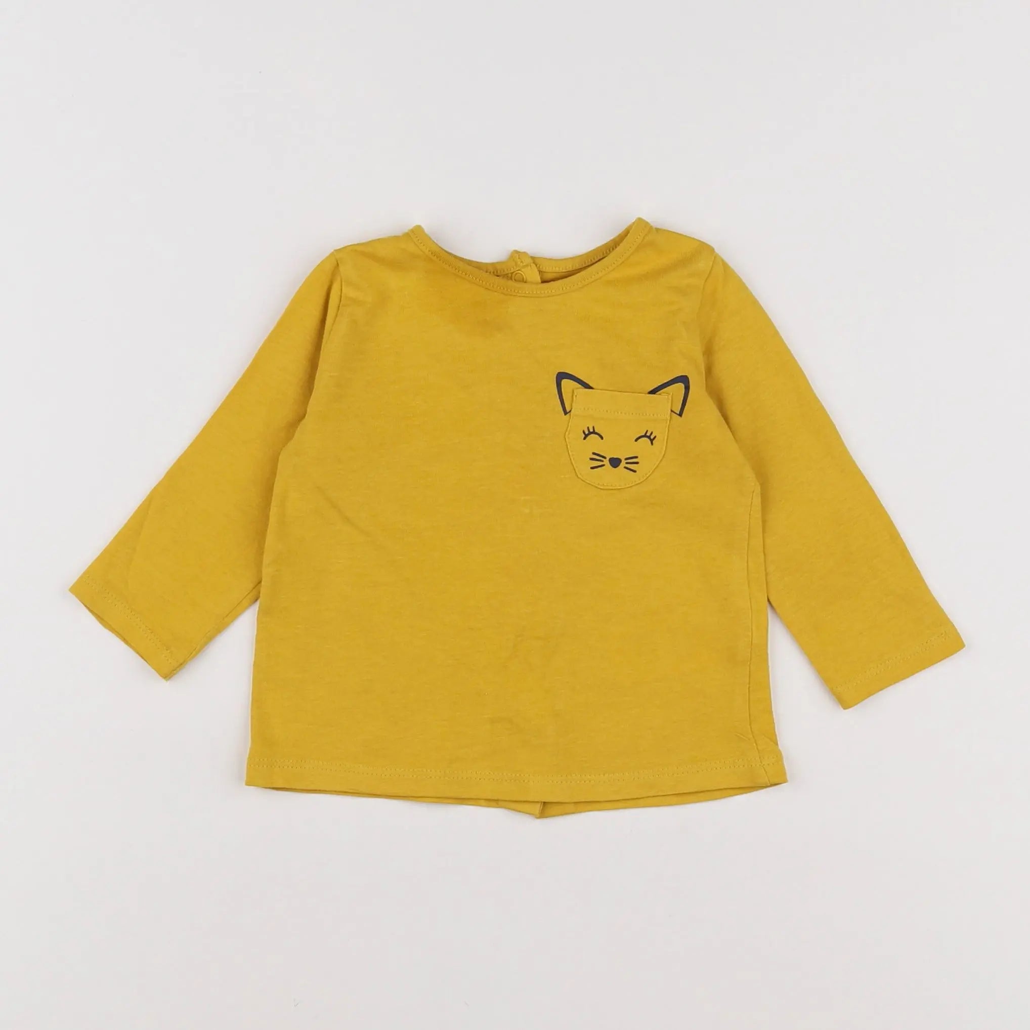 Vertbaudet - tee-shirt jaune - 6 mois