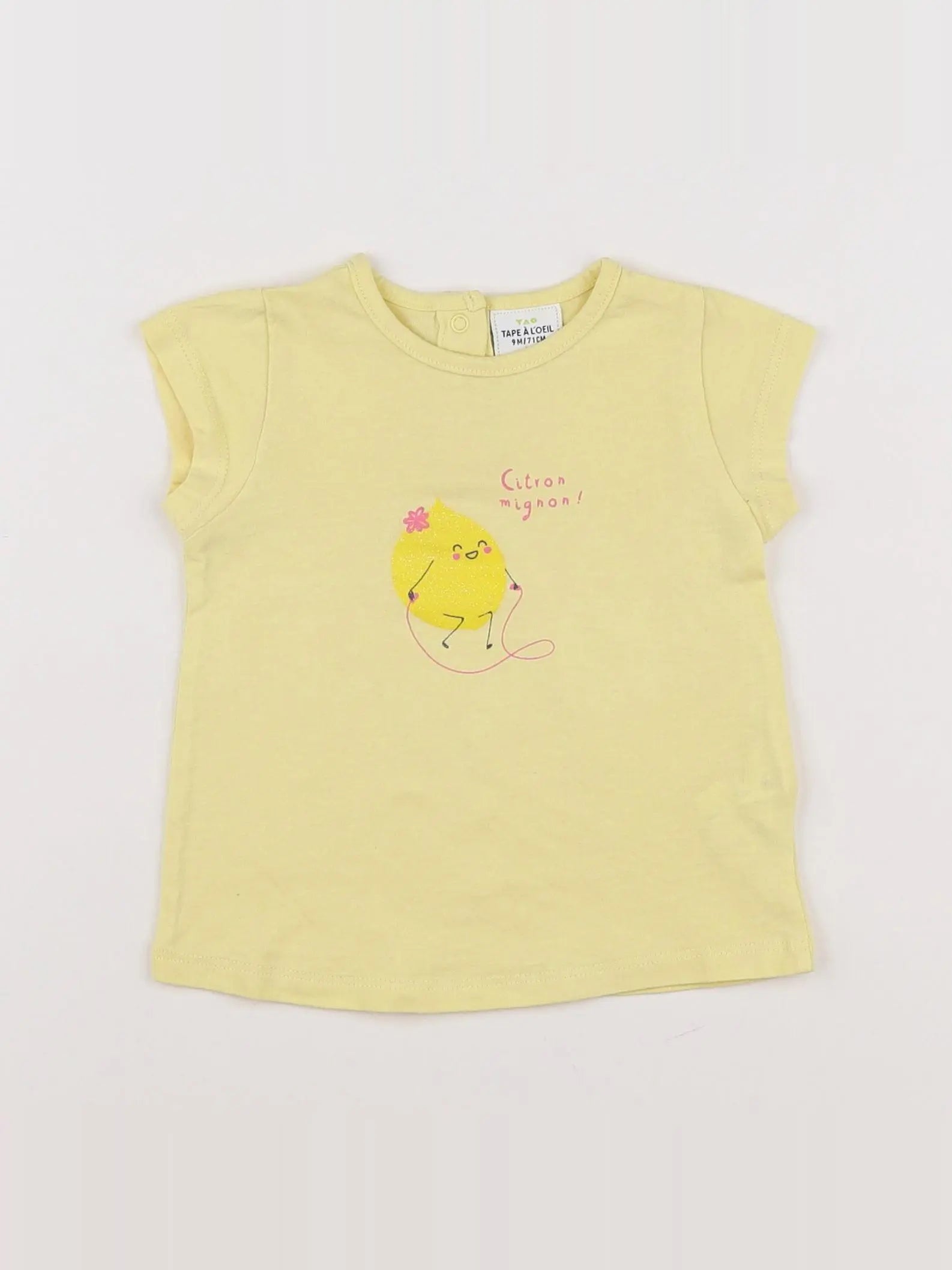 Tape à l'oeil - tee-shirt jaune - 9 mois