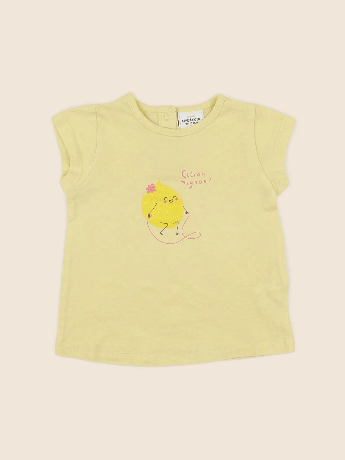 Tape à l'oeil - tee-shirt jaune - 9 mois