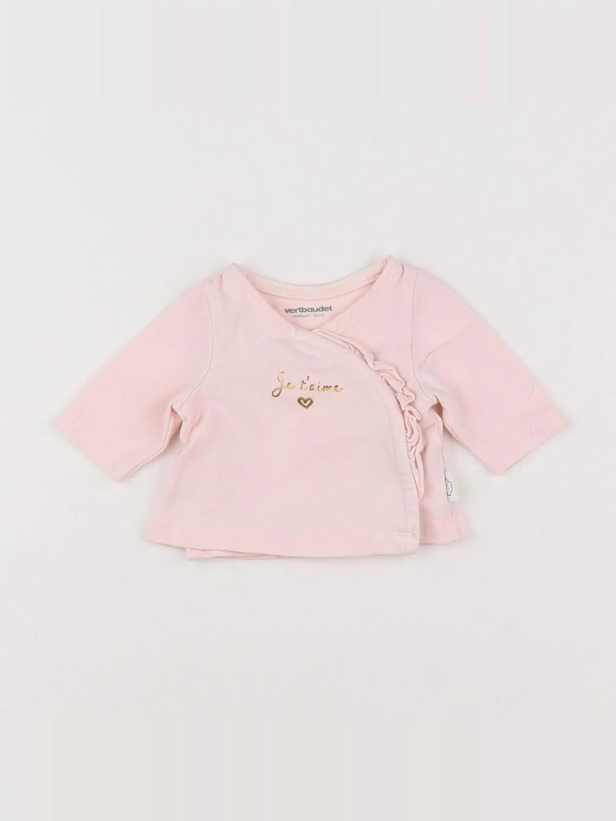 Vertbaudet - tee-shirt rose - 0 mois
