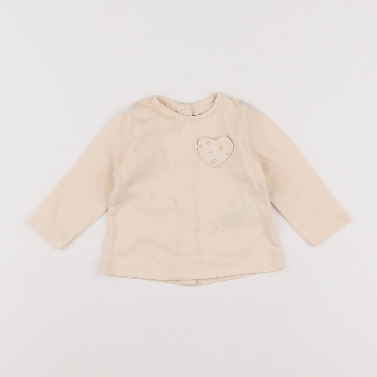 Vertbaudet - tee-shirt beige - 3 mois