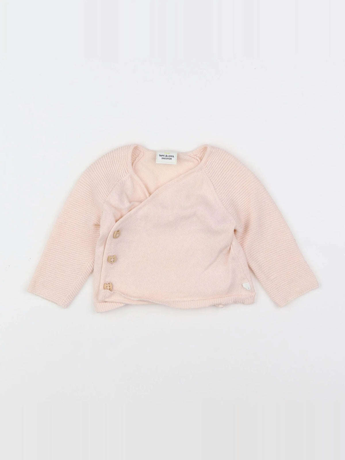 Tape à l'oeil - gilet rose - 3 mois