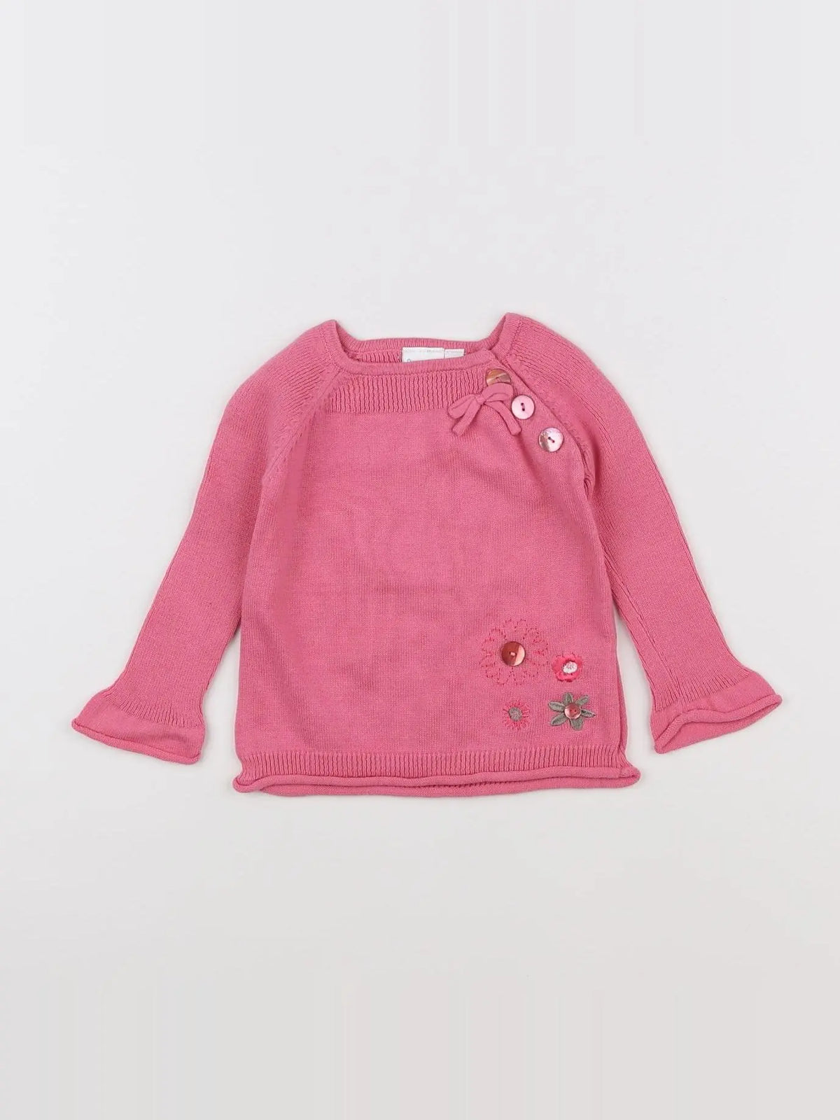 Cadet Rousselle - pull rose - 3 mois