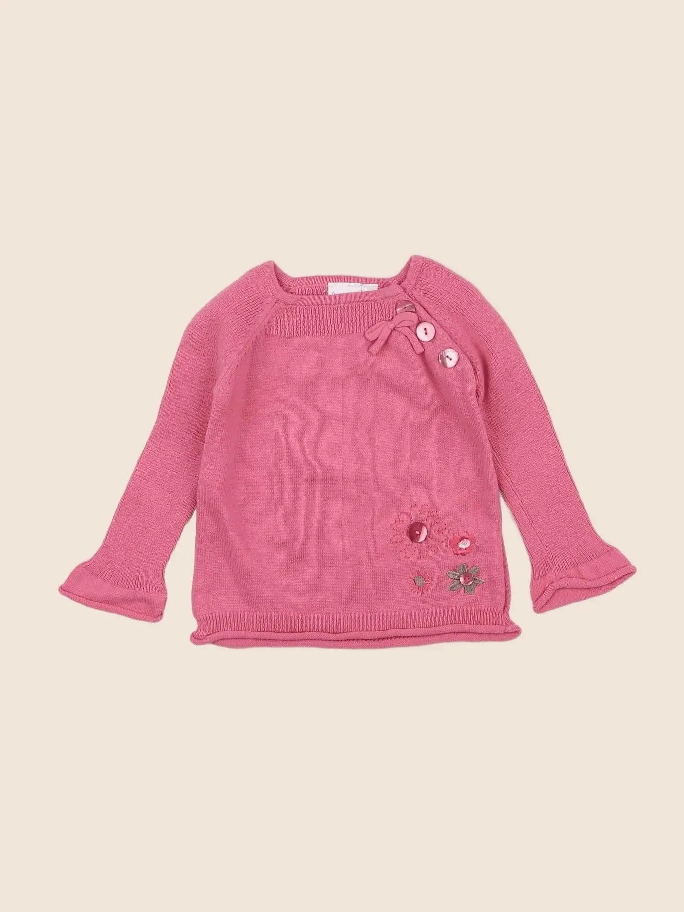 Cadet Rousselle - pull rose - 3 mois