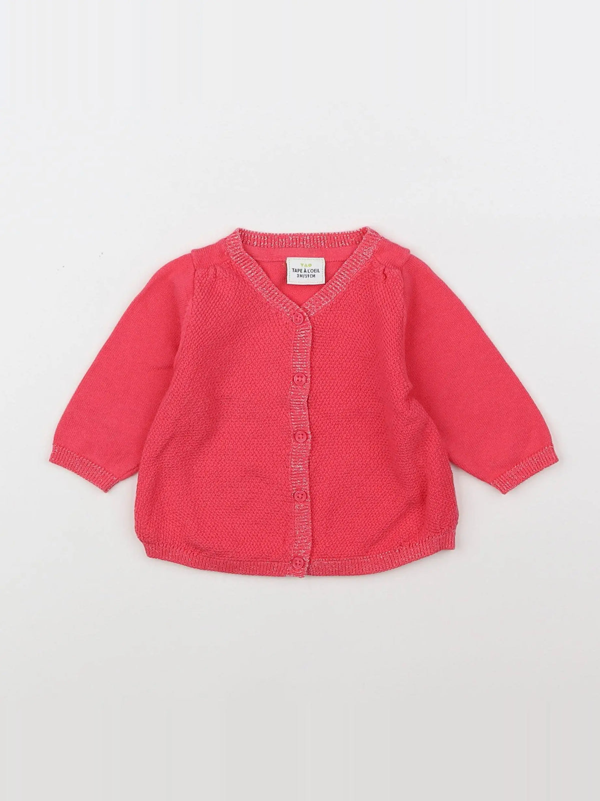 Tape à l'oeil - gilet rose - 3 mois