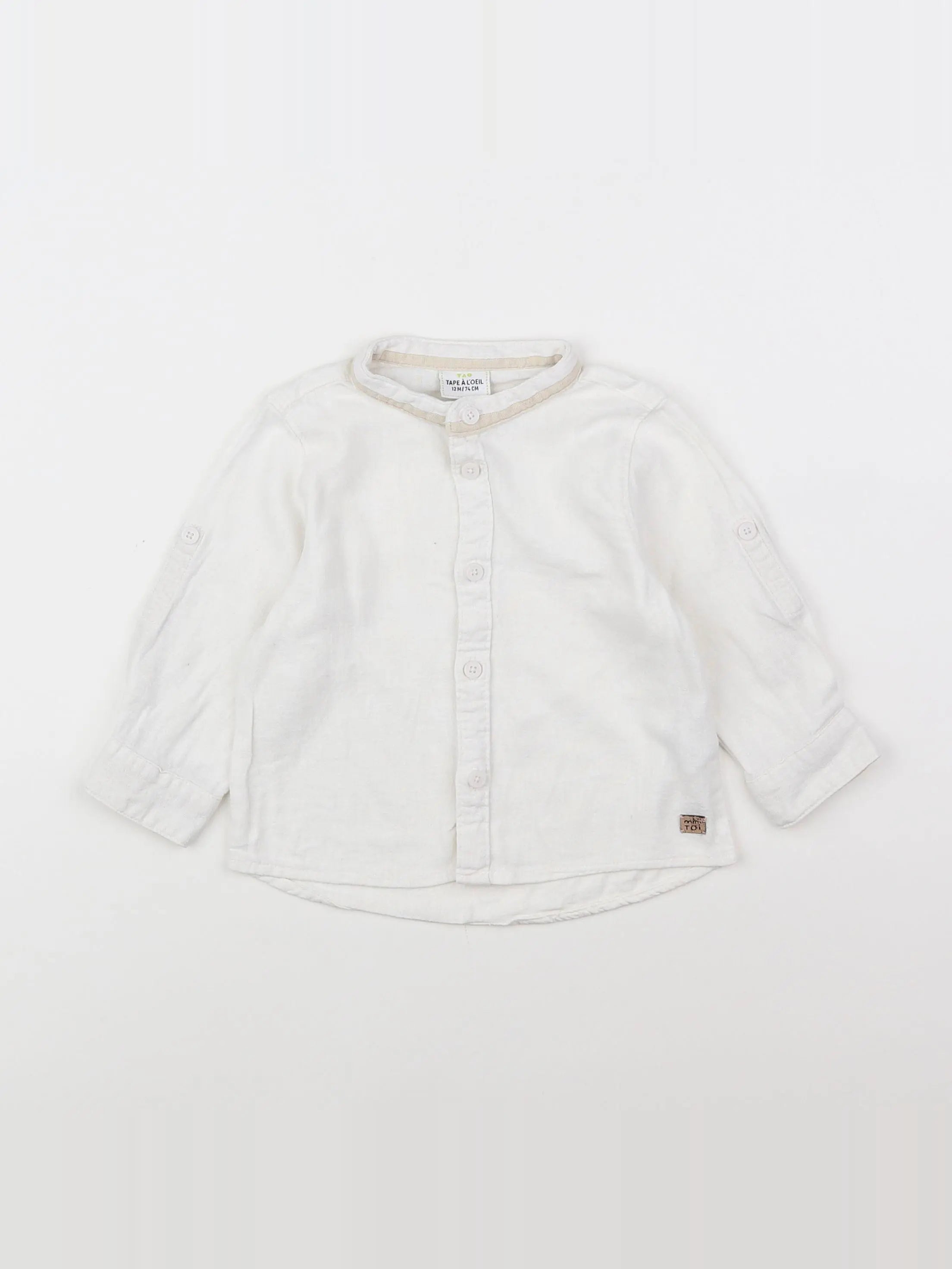 Tape à l'oeil - chemise blanc - 12 mois