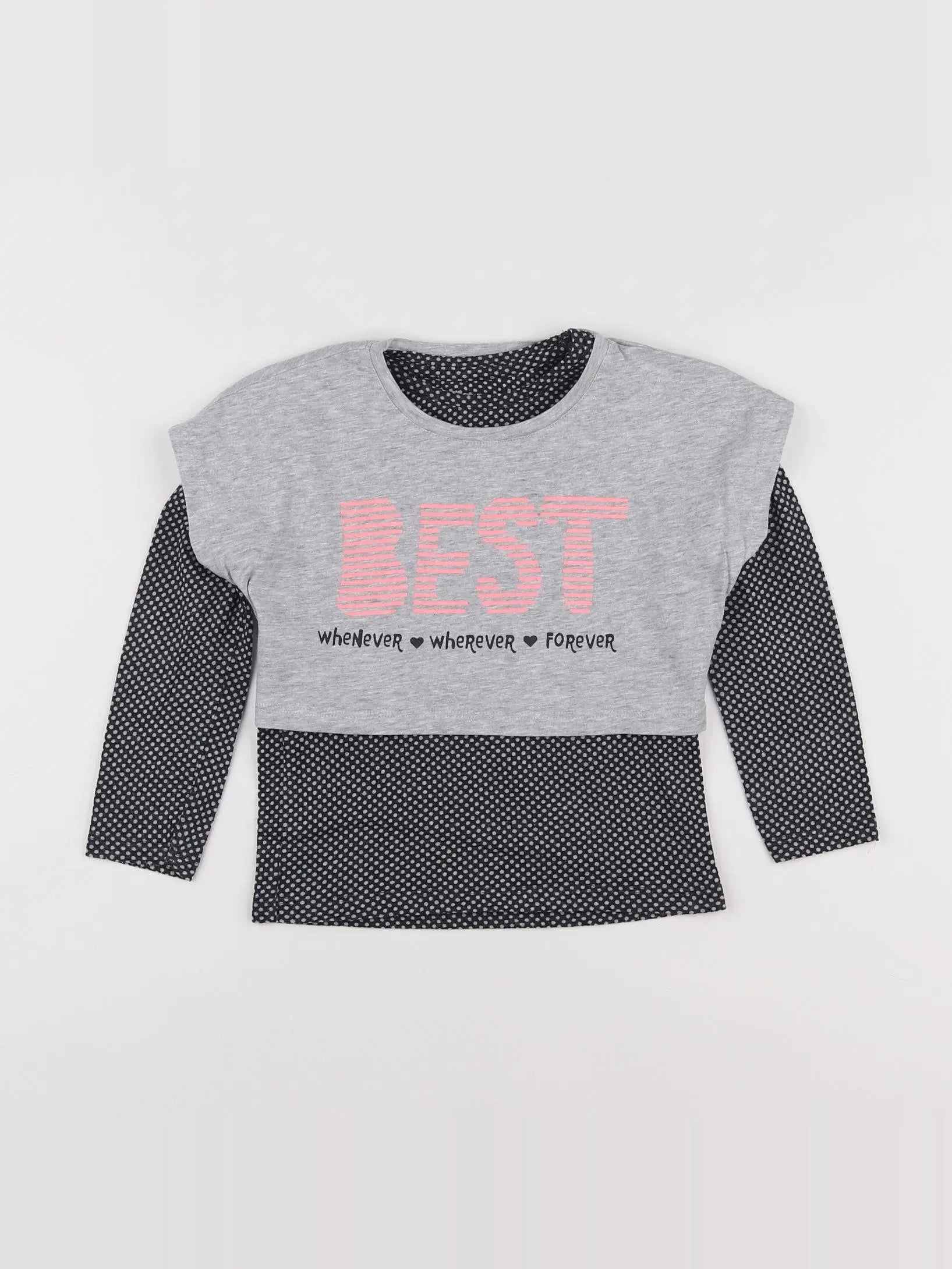 Vertbaudet - ensemble gris - 5 ans