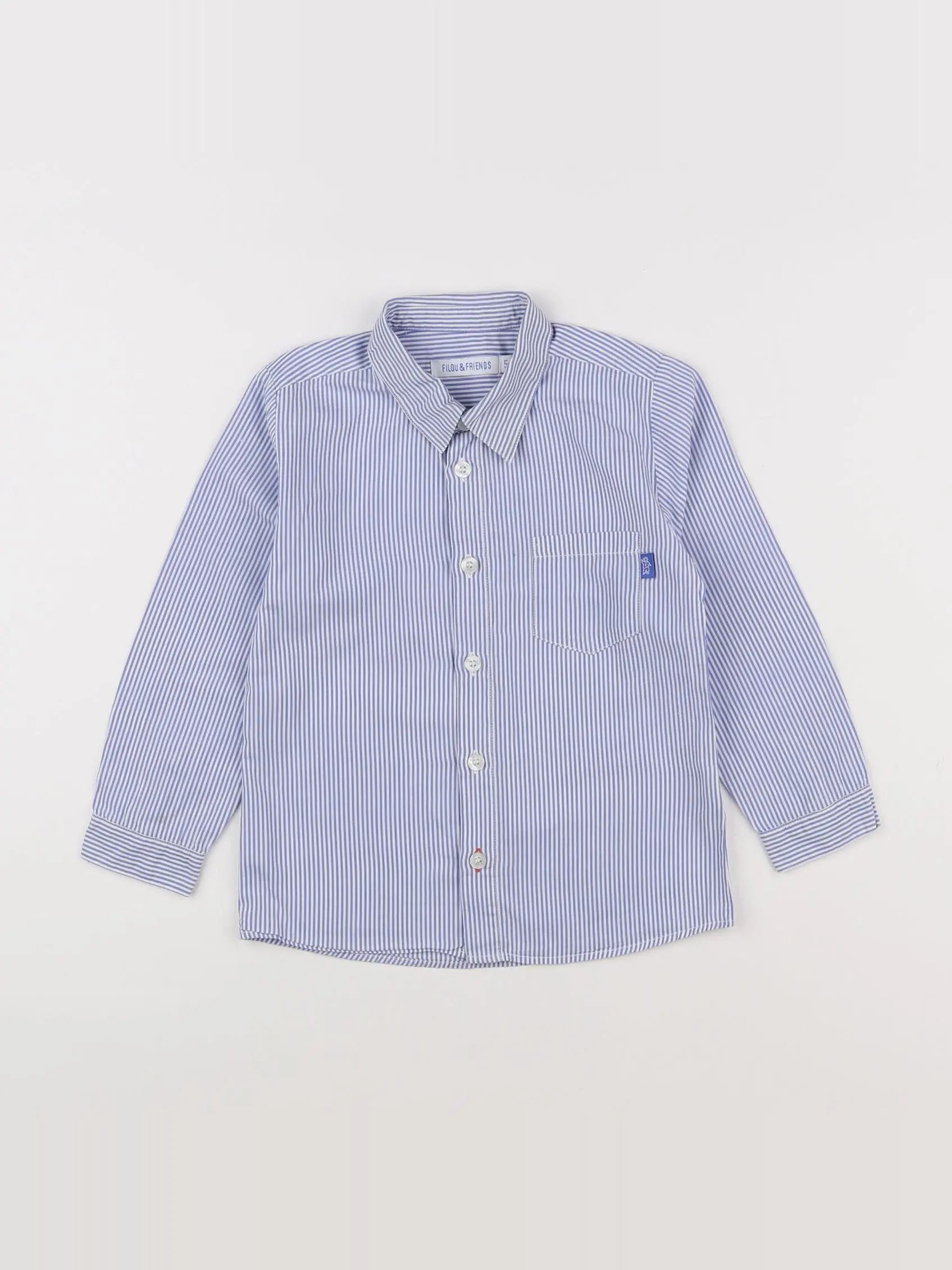 Filou & Friends - chemise blanc, bleu - 5 ans
