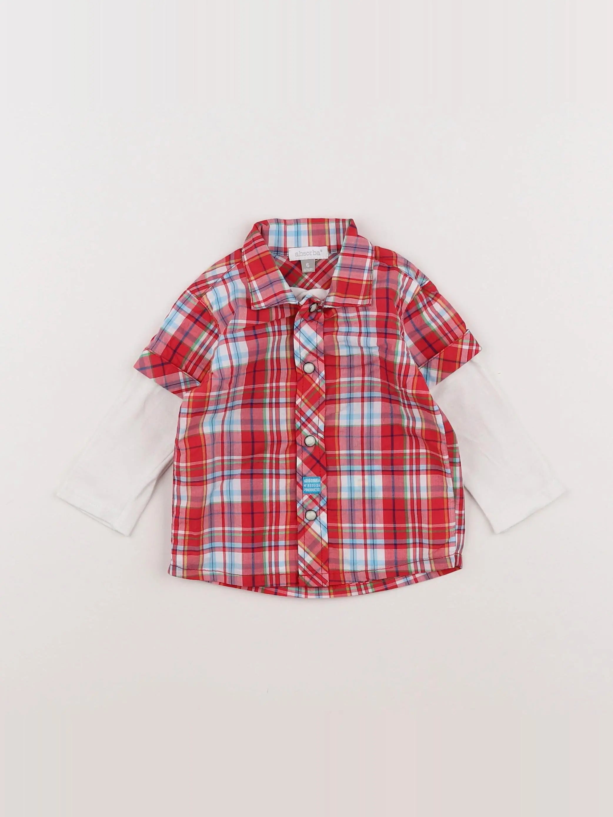 Absorba - chemise multicolore - 6 mois