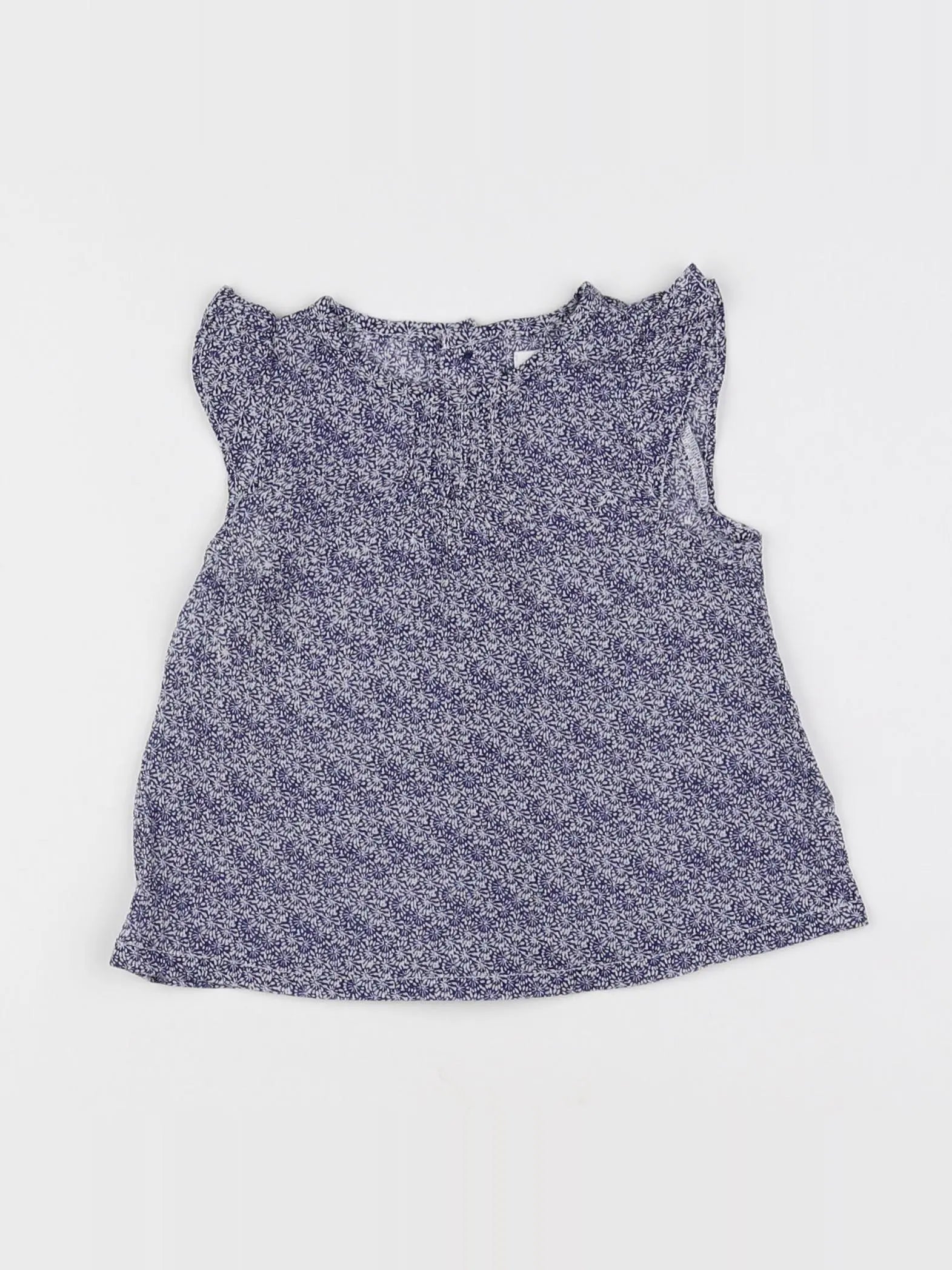 Boutchou - blouse bleu, blanc - 6 mois