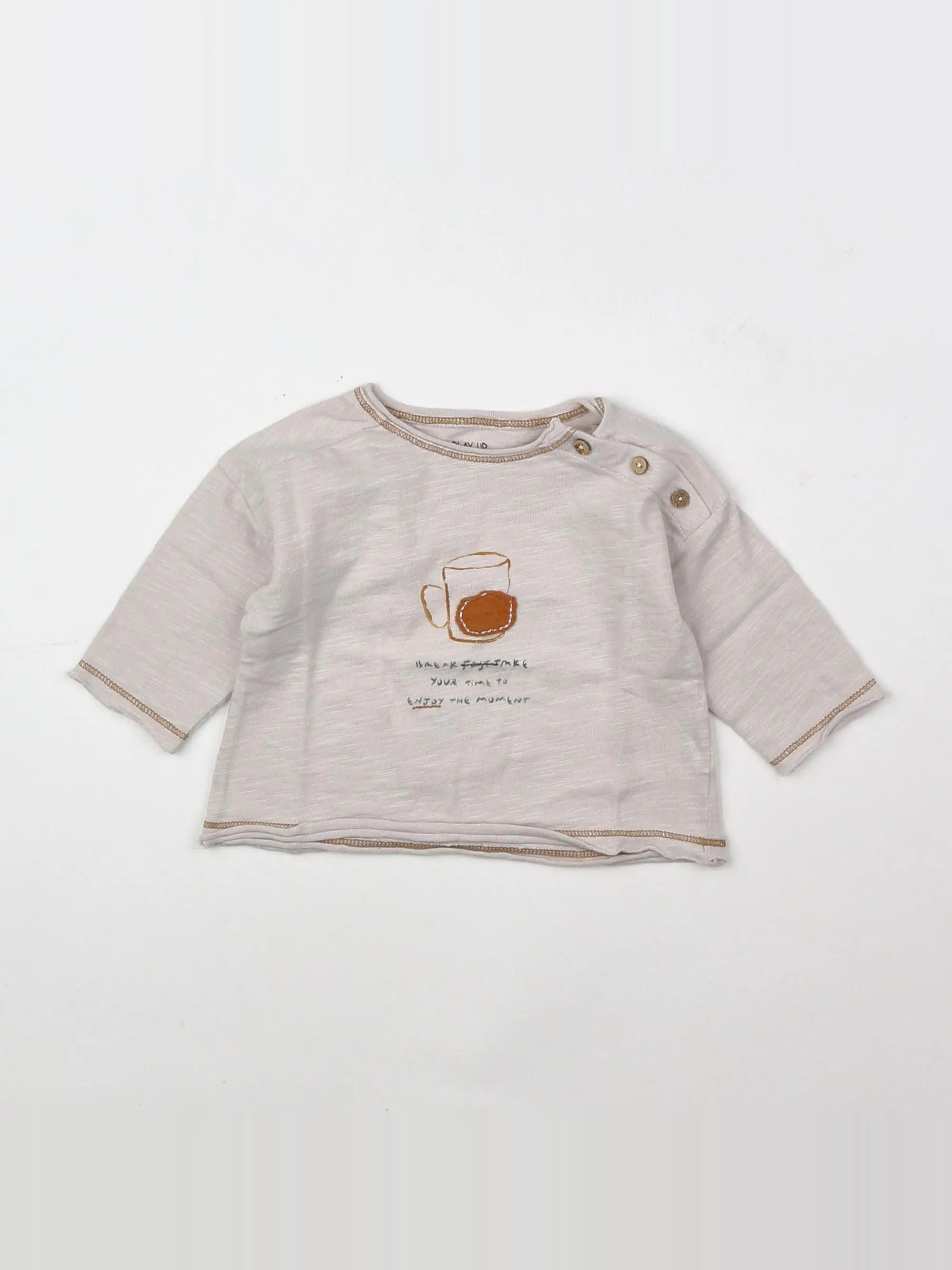 Play Up - tee-shirt beige - 3 mois