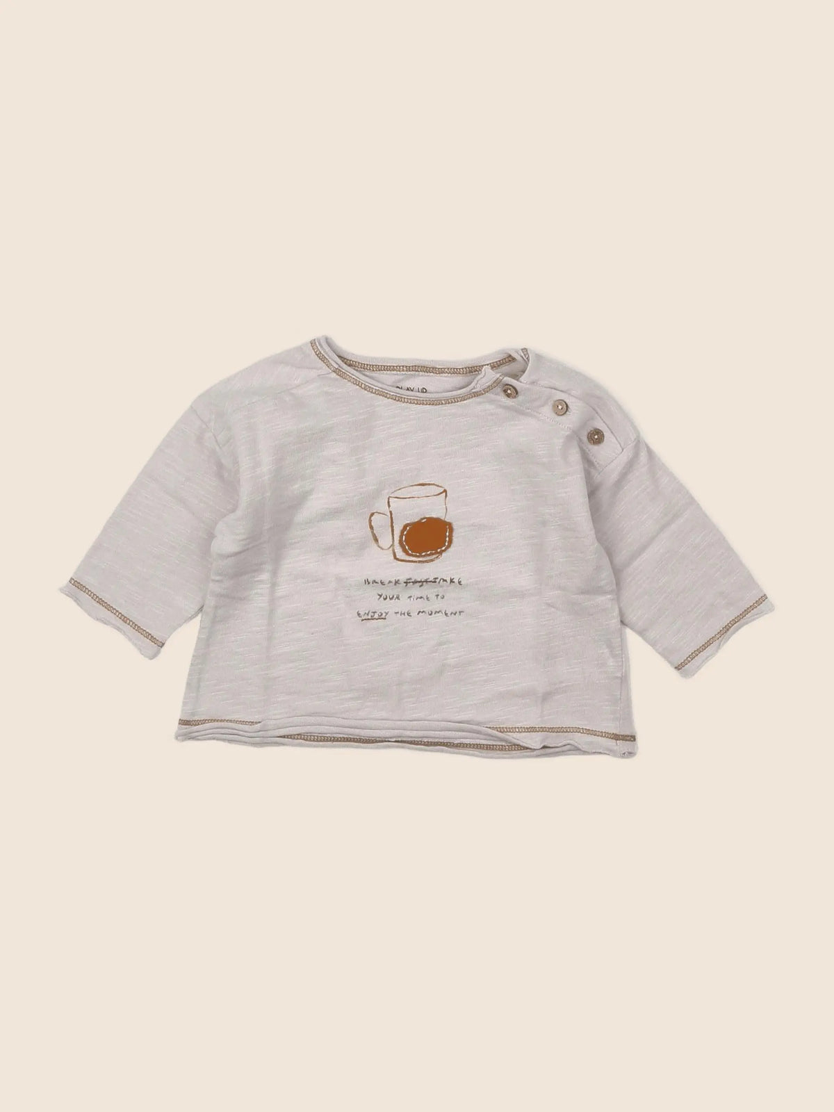 Play Up - tee-shirt beige - 3 mois