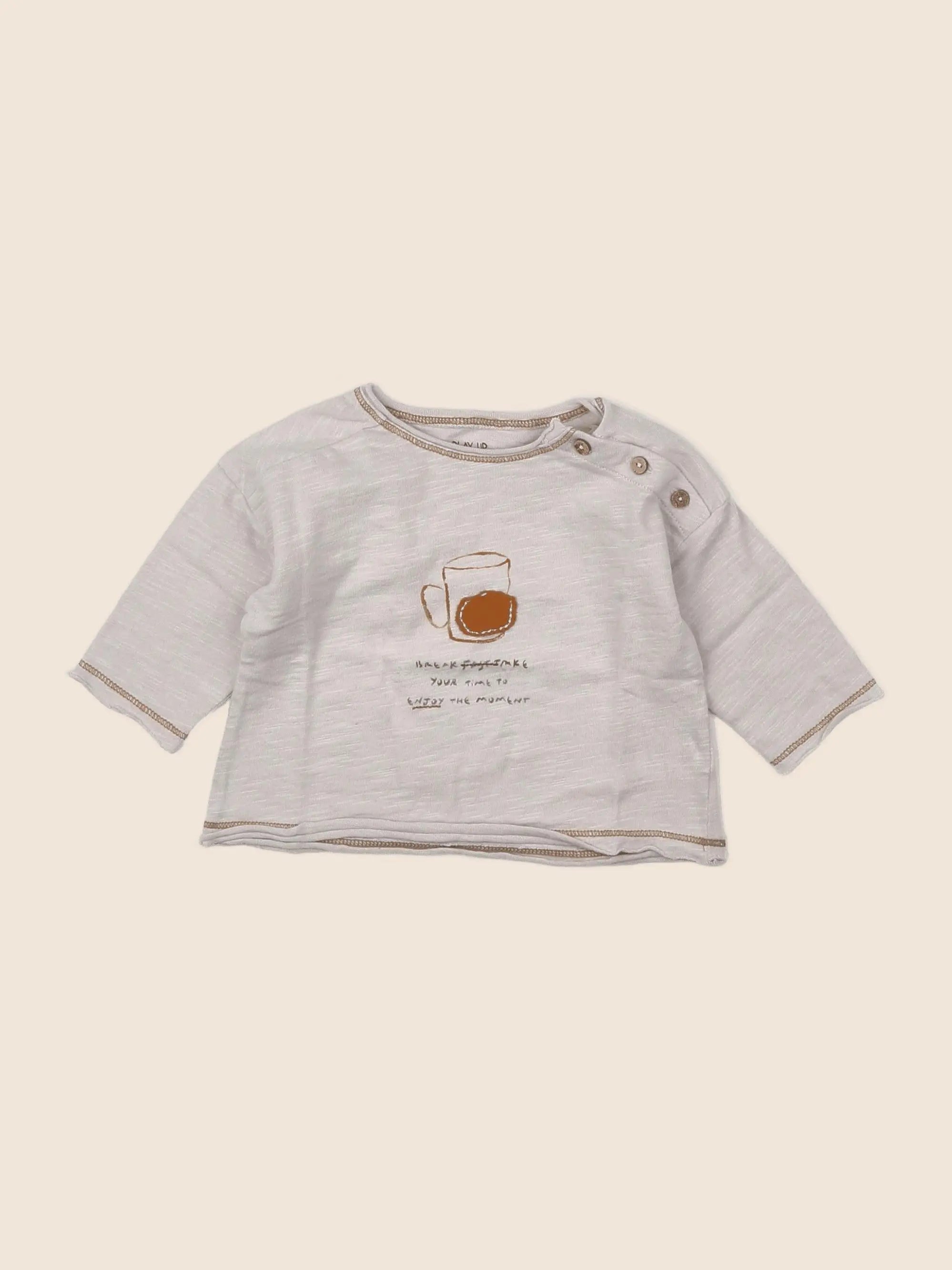 Play Up - tee-shirt beige - 3 mois