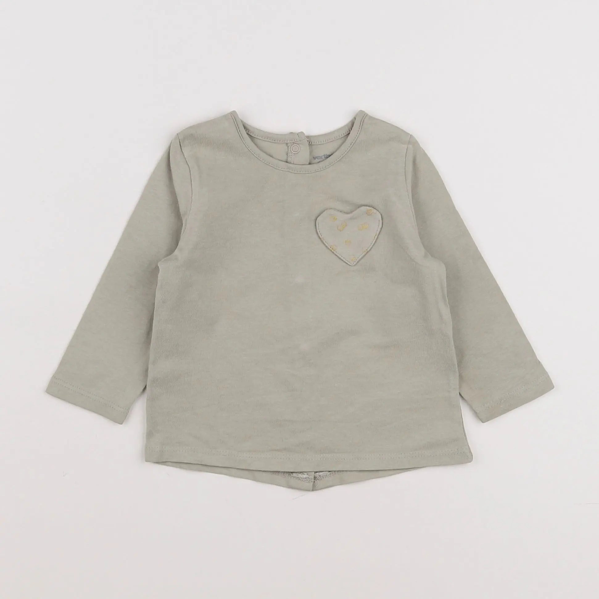 Vertbaudet - tee-shirt vert - 6 mois