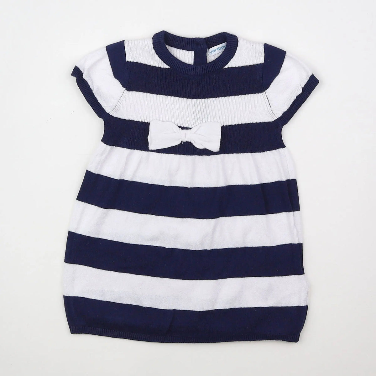 Vertbaudet - robe bleu, blanc - 18 mois
