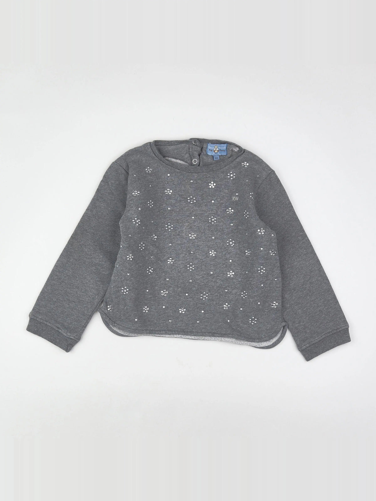 River Woods - sweat gris, argent - 4 ans