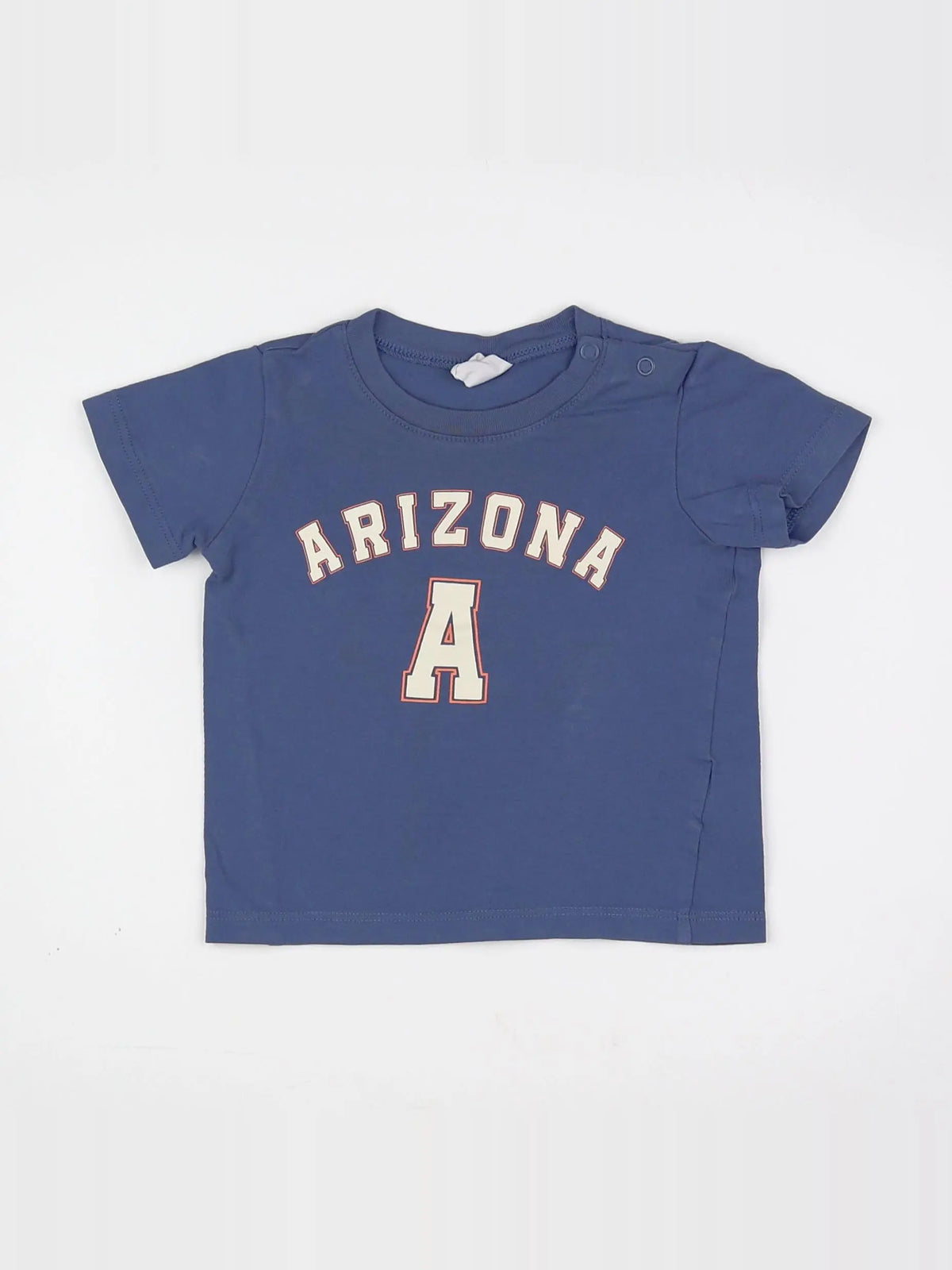 H&M - tee-shirt bleu, blanc - 9 mois