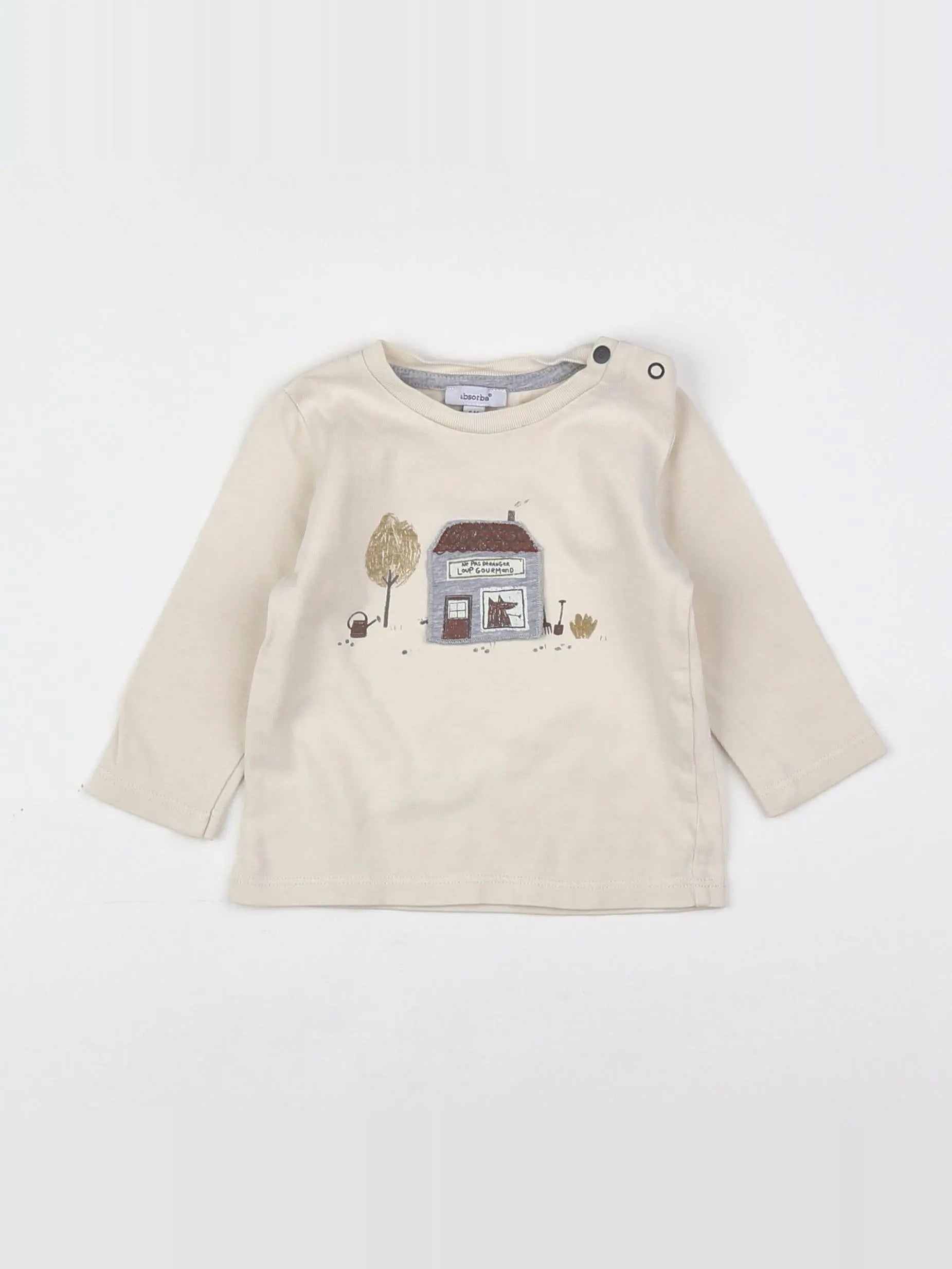 Absorba - tee-shirt beige - 6 mois