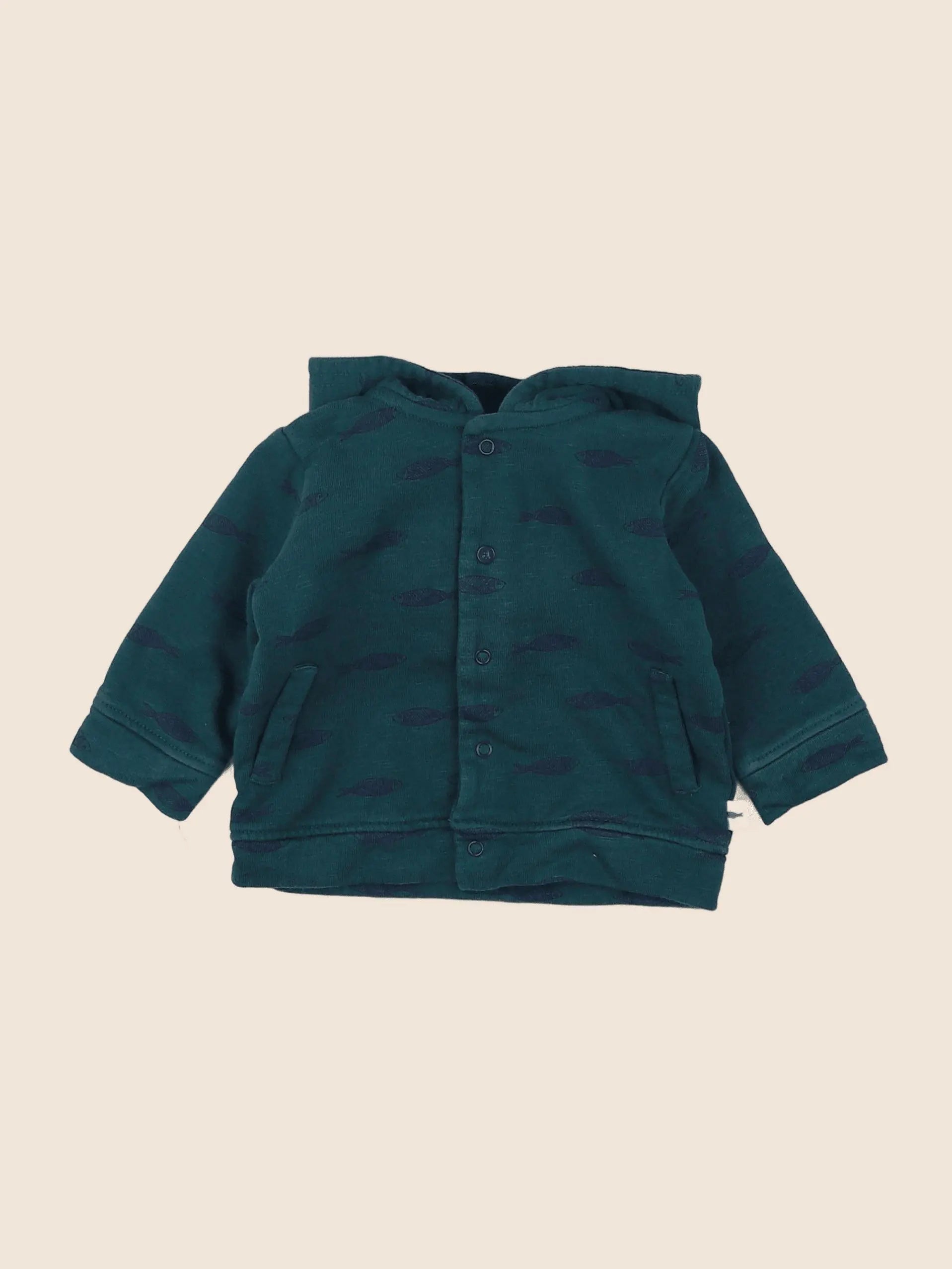 Absorba - sweat vert, bleu - 6 mois