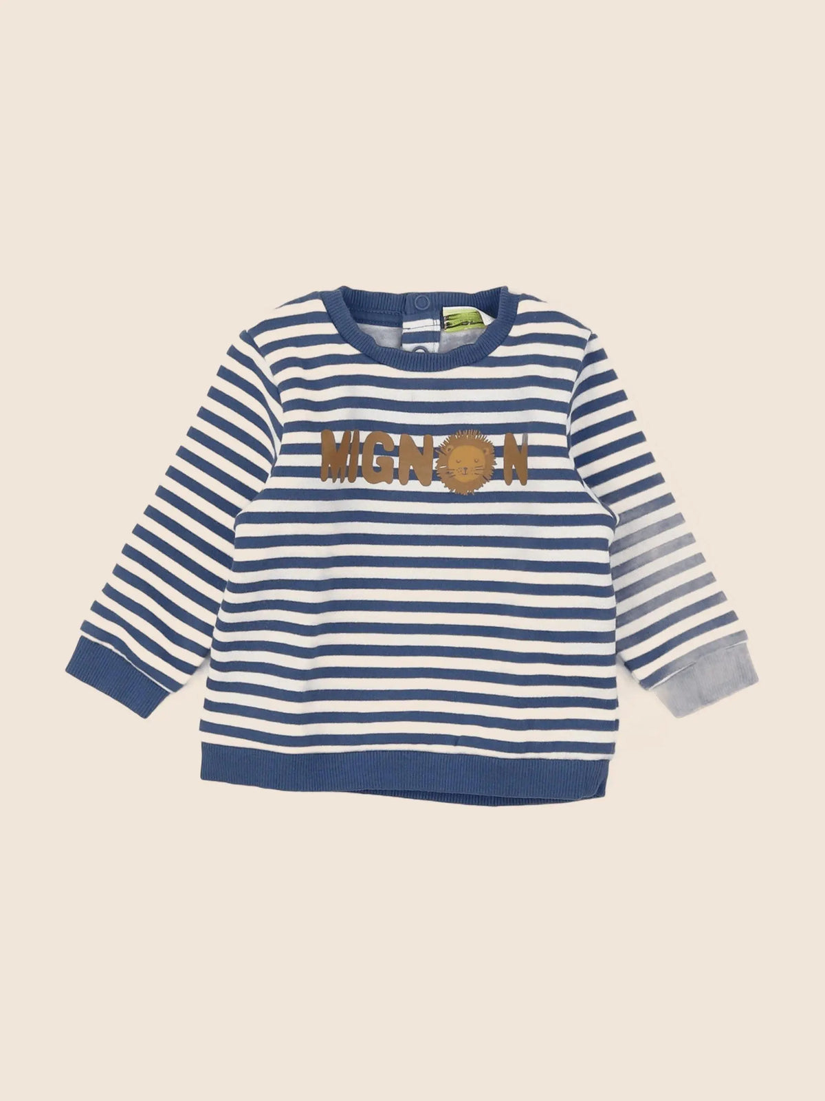 Tape à l'oeil - sweat bleu, marron - 6 mois