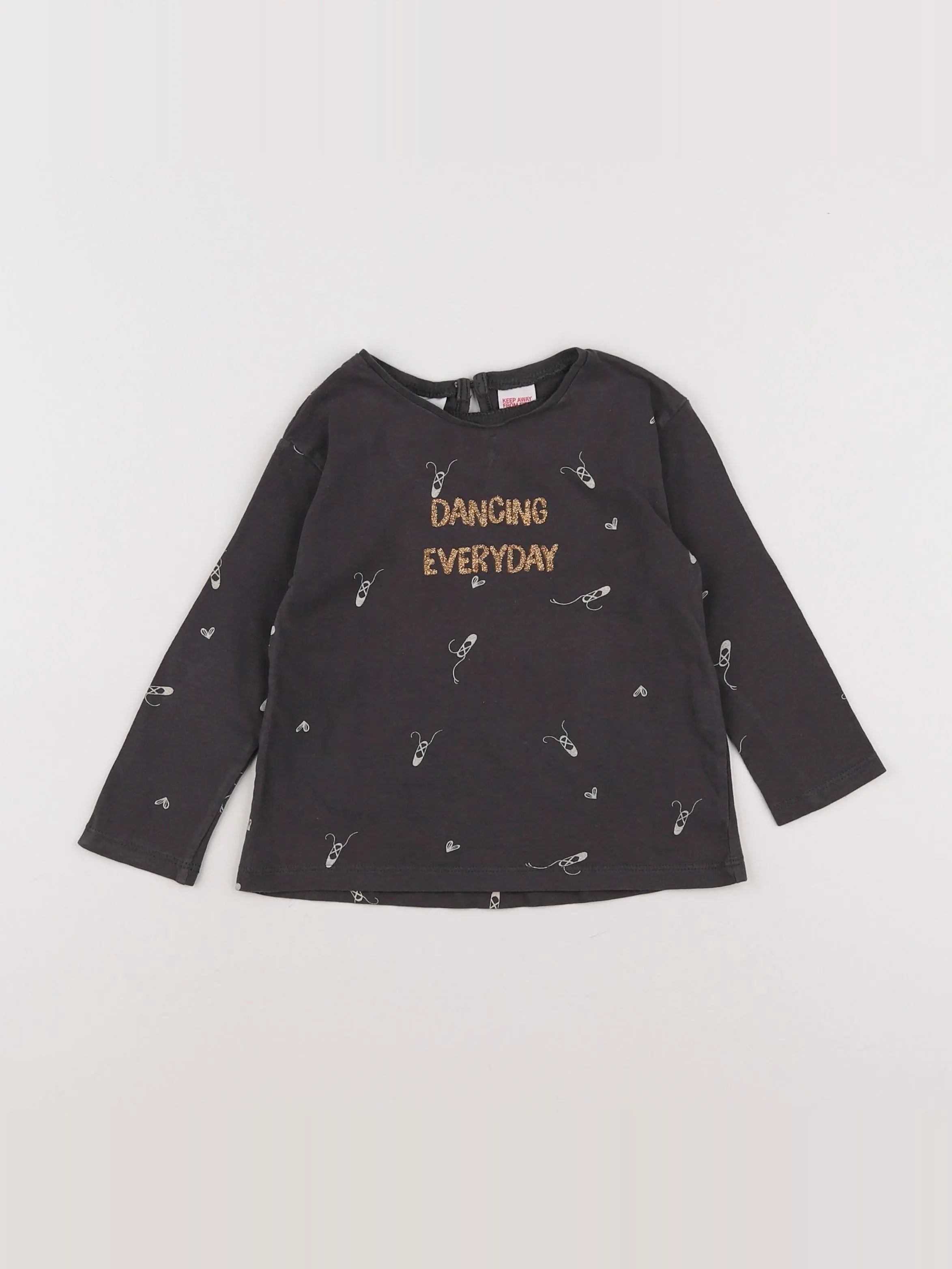 Zara - tee-shirt gris - 18 mois à 2 ans