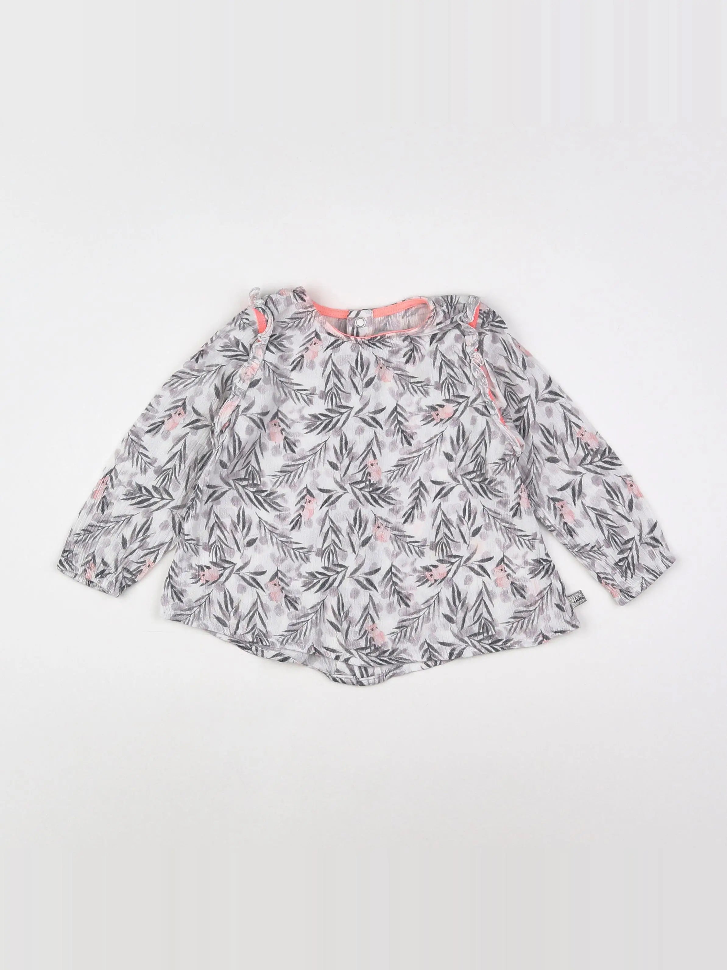 IKKS - blouse gris, rose - 18 mois