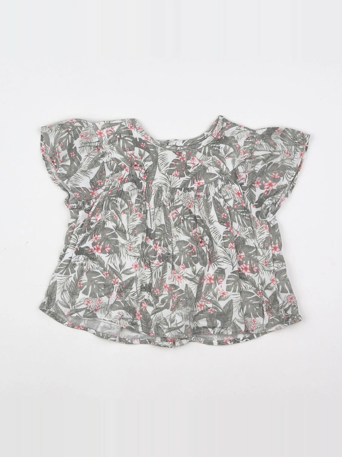 IKKS - blouse gris, rose - 18 mois