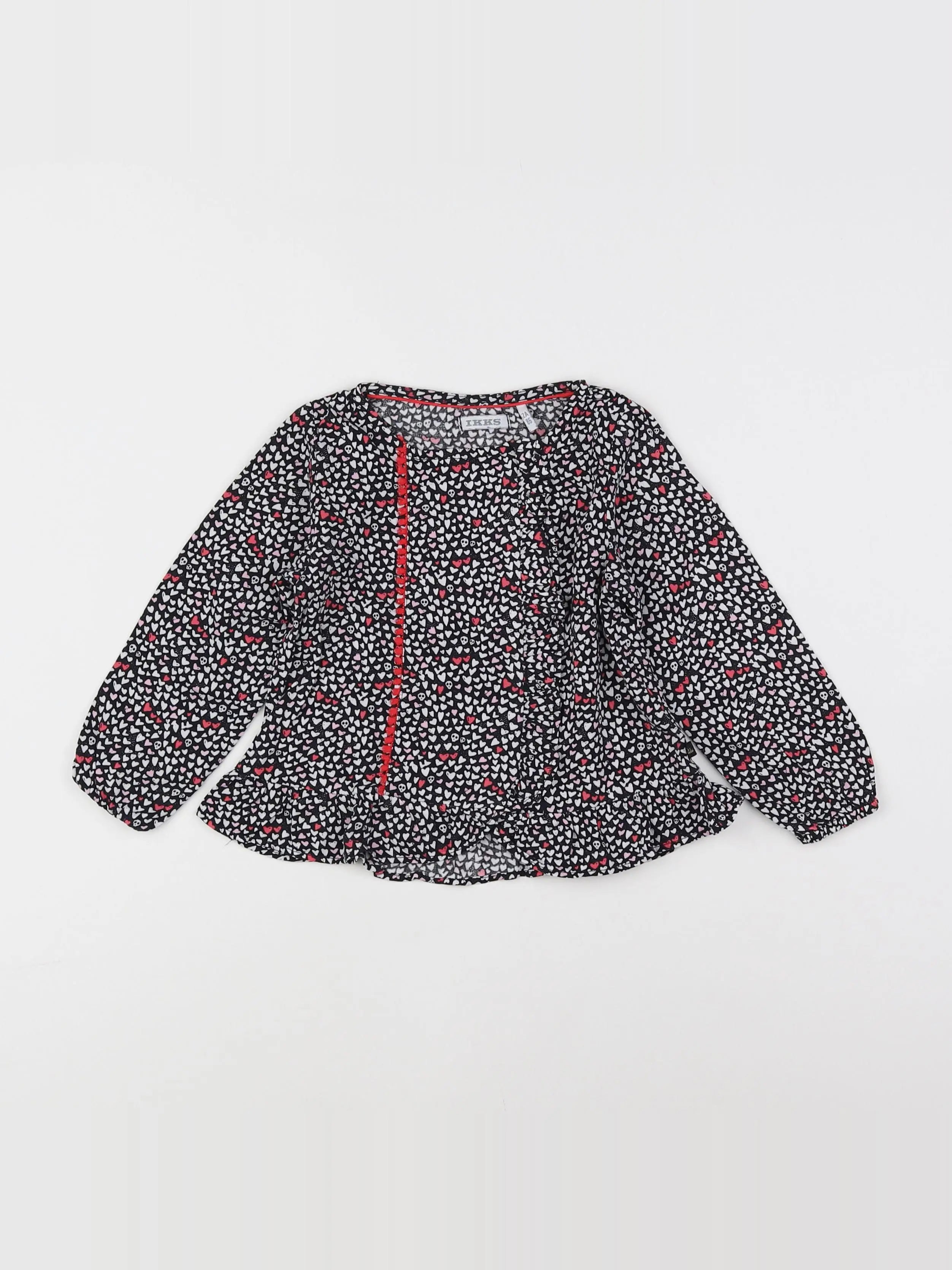 IKKS - blouse noir - 2 ans