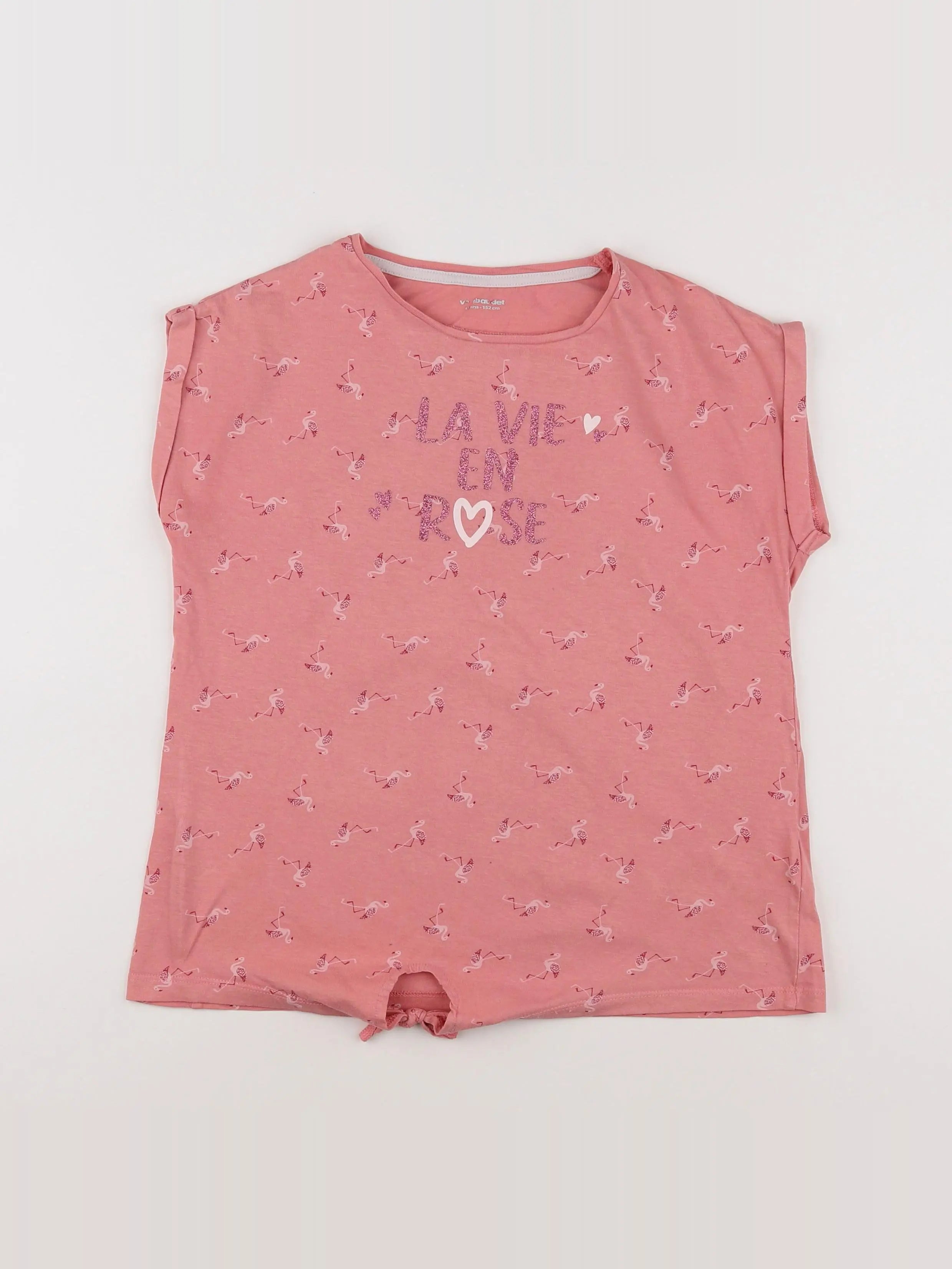 Vertbaudet - tee-shirt rose - 12 ans