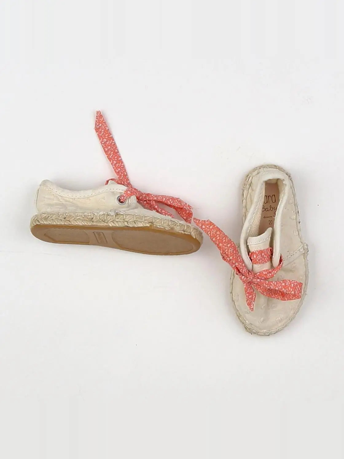Zara - tennis à scratch/ lacets beige - pointure 20