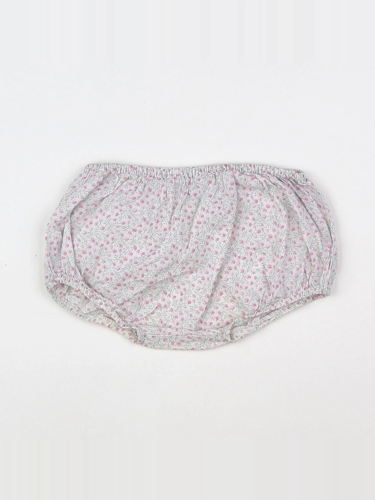 Marie Puce - bloomer blanc, rose - 18 mois