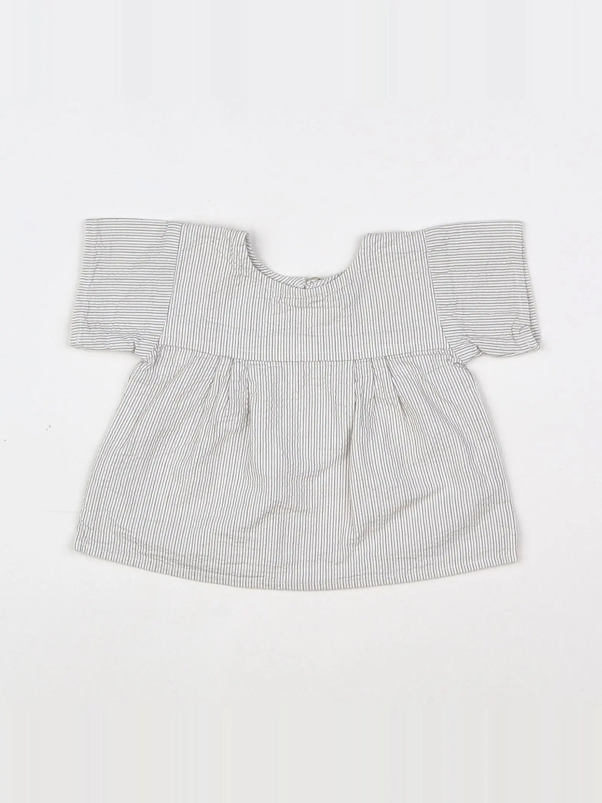 Bonton - blouse blanc, gris - 3 mois