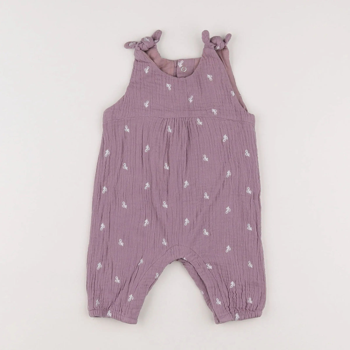 Vertbaudet - combinaison doublé violet - 3 mois