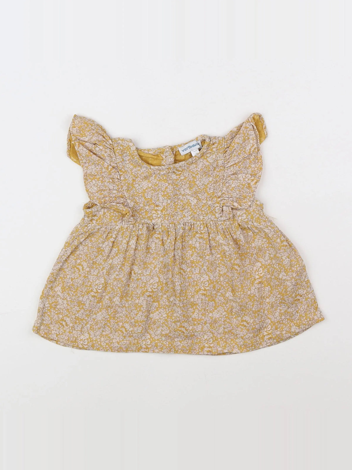 Vertbaudet - blouse jaune - 12 mois