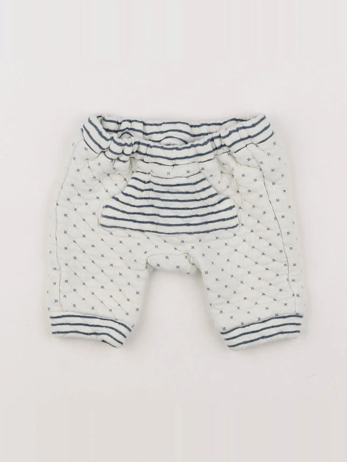 Tape à l'oeil - sarouel blanc, bleu - 3 mois