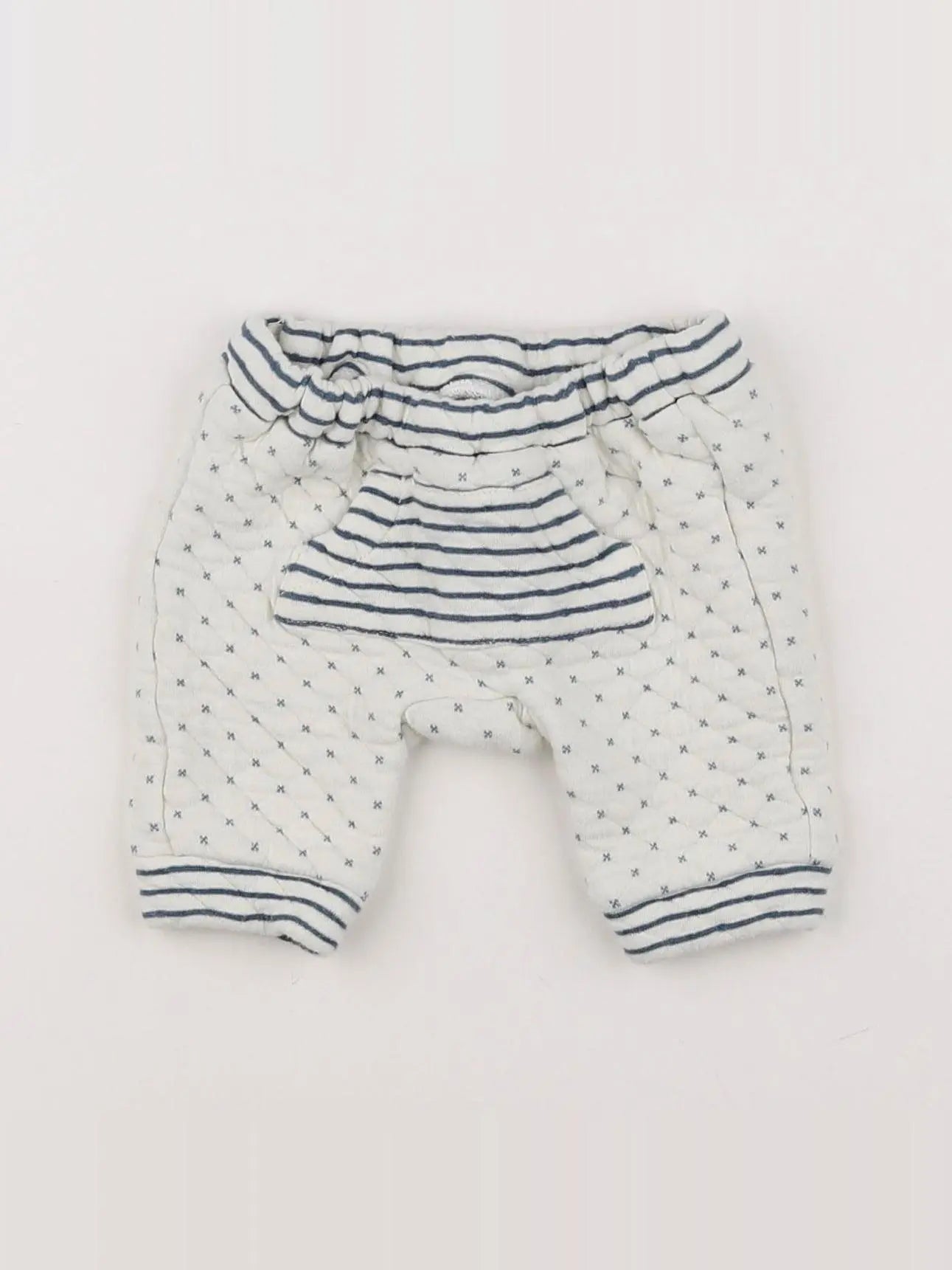 Tape à l'oeil - sarouel blanc, bleu - 3 mois