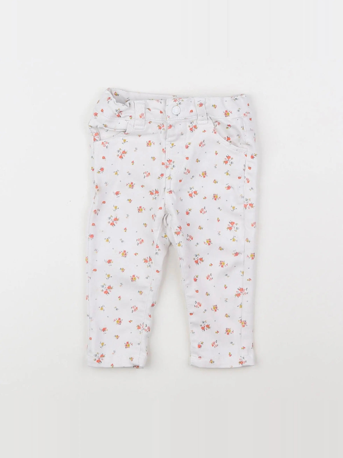 Vertbaudet - pantalon blanc - 12 mois