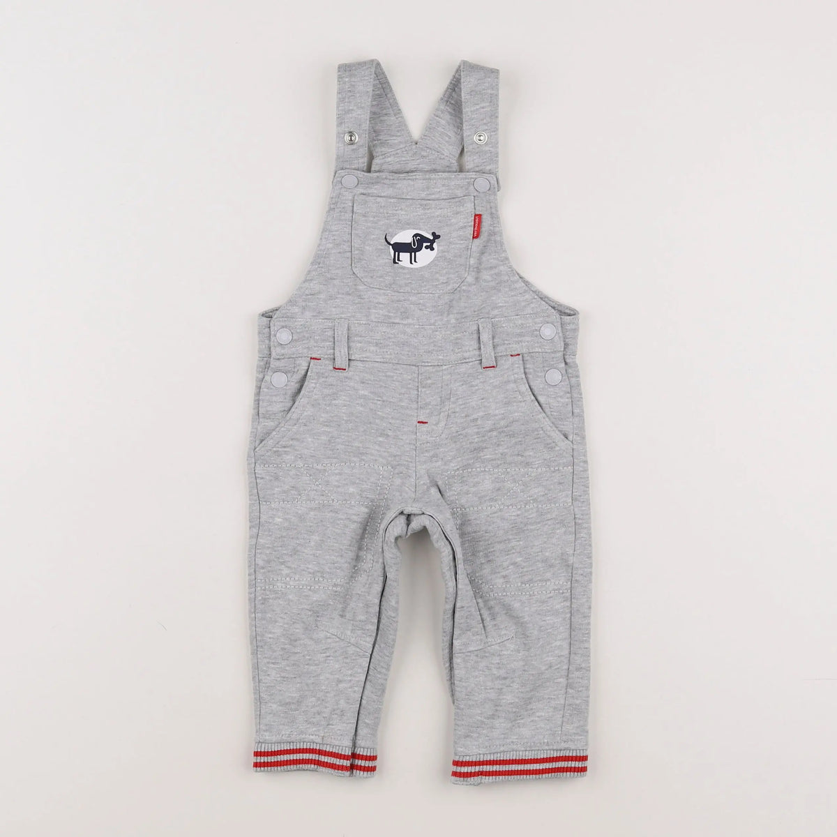 Vertbaudet - salopette gris - 12 mois
