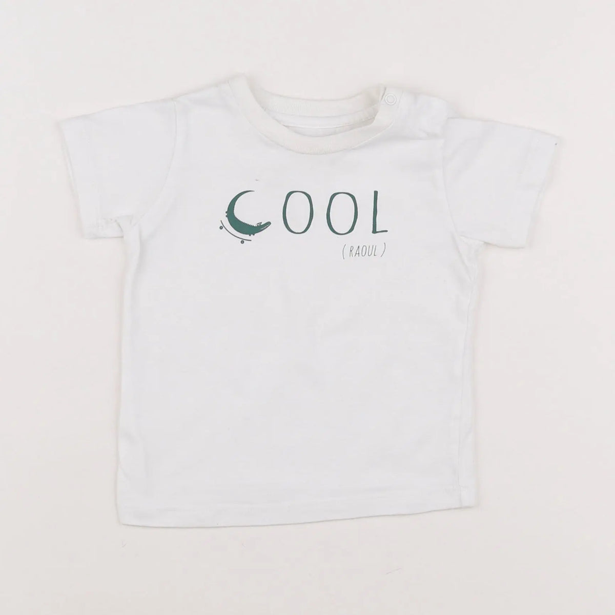 Vertbaudet - tee-shirt blanc - 9 mois
