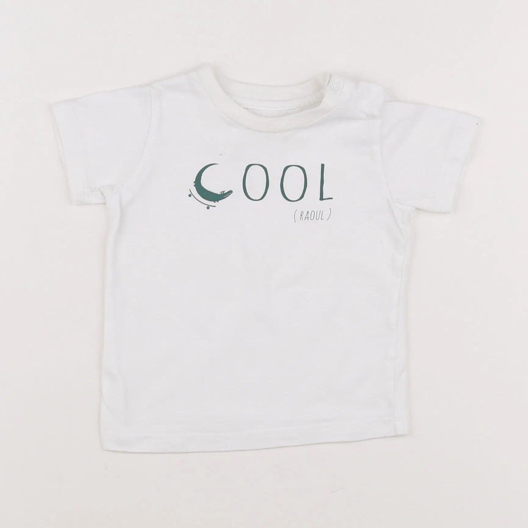 Vertbaudet - tee-shirt blanc - 9 mois