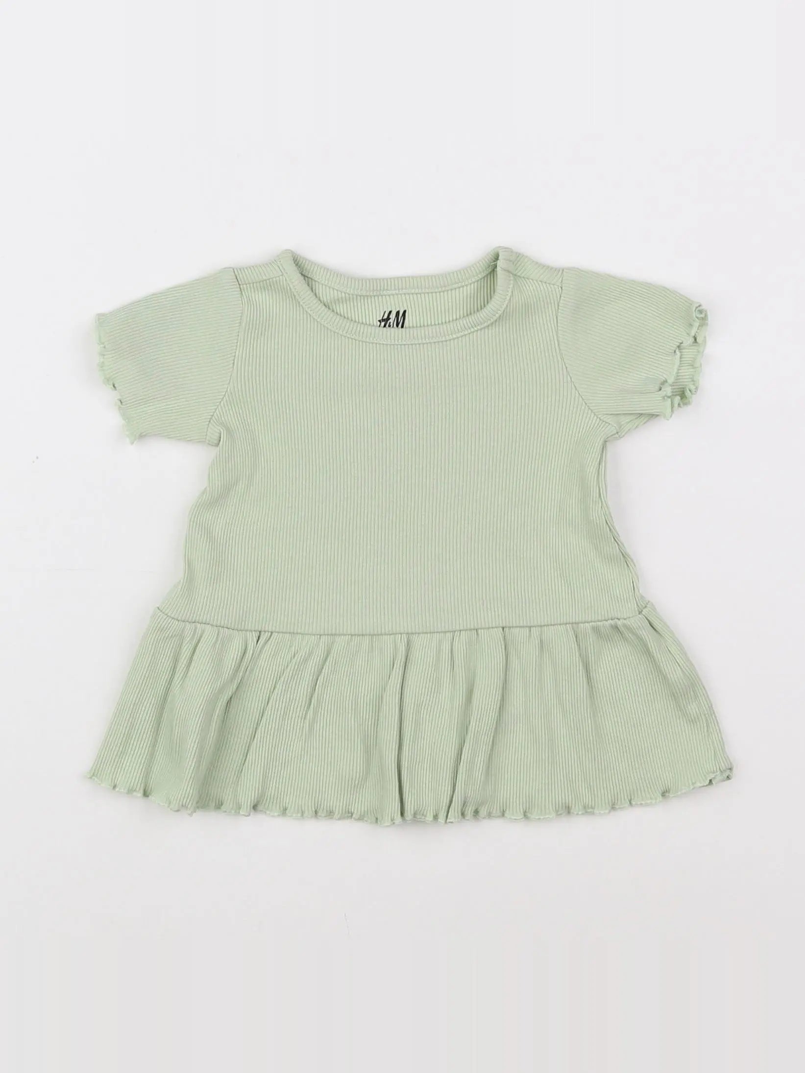 H&M - robe vert - 1/3 mois