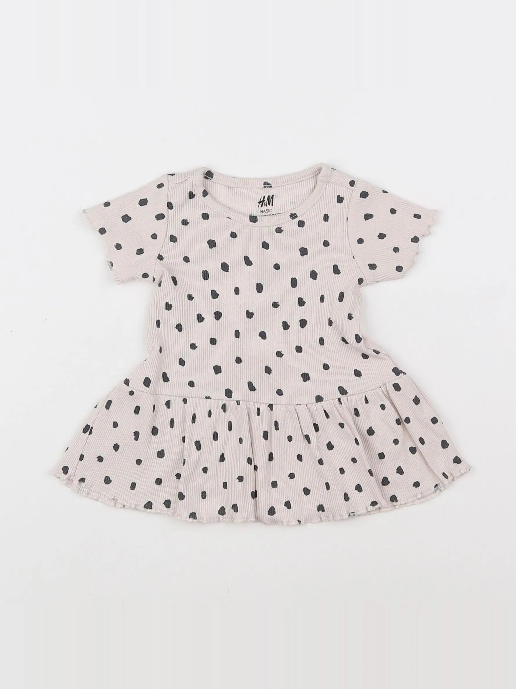 H&M - robe beige - 1/3 mois