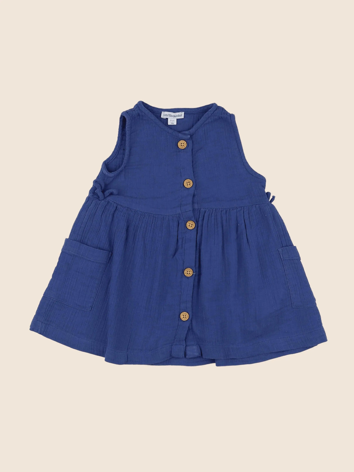 Vertbaudet - robe bleu - 18 mois