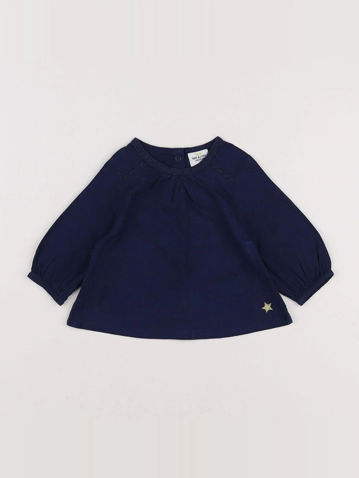 Tape à l'oeil - blouse bleu - 3 mois