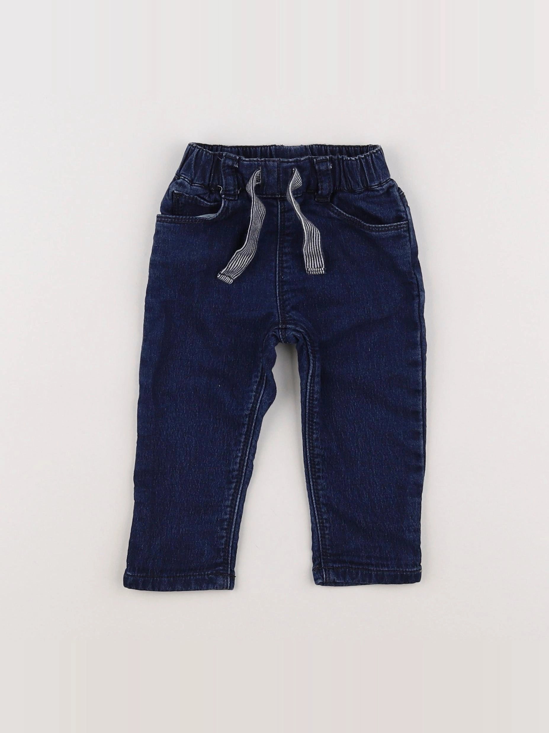 Petit Bateau - pantalon bleu - 6 mois